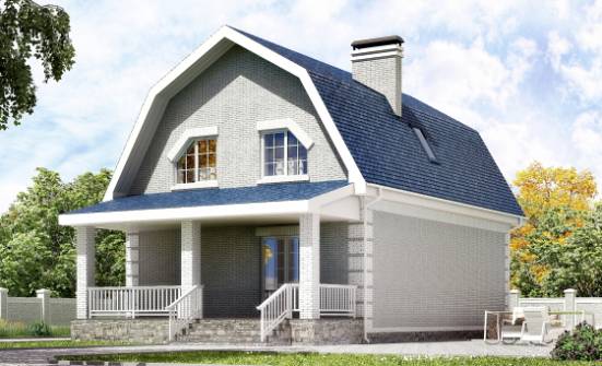 130-005-П Проект двухэтажного дома мансардой, современный домик из арболита Курган | Проекты домов от House Expert