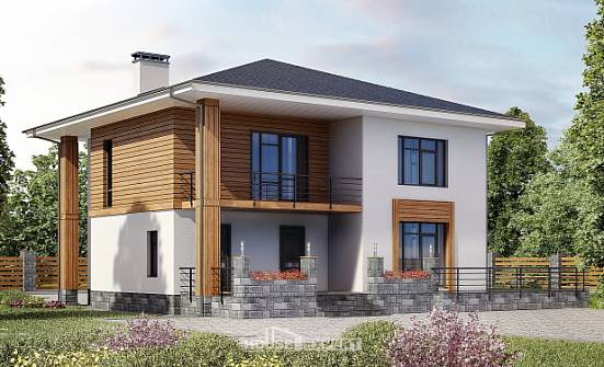 180-015-П Проект двухэтажного дома, простой дом из арболита Далматово | Проекты домов от House Expert