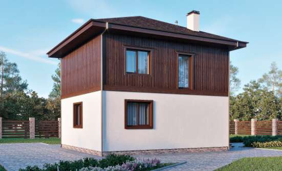 100-006-Л Проект двухэтажного дома, классический коттедж из керамзитобетонных блоков Шадринск | Проекты домов от House Expert