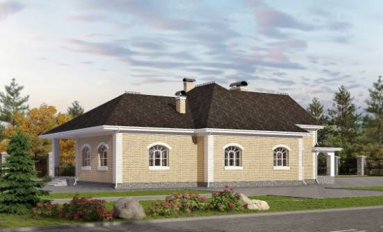 290-001-П Проект двухэтажного дома с мансардным этажом и гаражом, большой дом из кирпича Шадринск | Проекты домов от House Expert