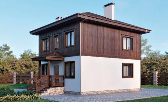 100-006-Л Проект двухэтажного дома, классический коттедж из керамзитобетонных блоков Шадринск | Проекты домов от House Expert