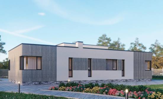 175-001-Л Проект одноэтажного дома, небольшой дом из бризолита Курган | Проекты домов от House Expert