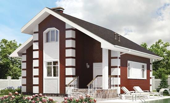 115-001-П Проект двухэтажного дома с мансардой, классический коттедж из керамзитобетонных блоков Далматово | Проекты домов от House Expert