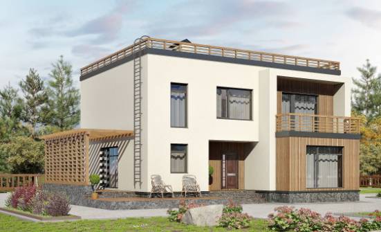 215-002-Л Проект двухэтажного дома, красивый дом из поризованных блоков Шадринск | Проекты домов от House Expert