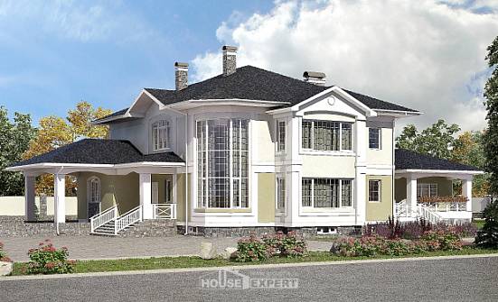 620-001-Л Проект трехэтажного дома и гаражом, уютный дом из газобетона Шадринск | Проекты домов от House Expert