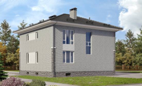 275-004-П Проект трехэтажного дома и гаражом, классический дом из кирпича Курган | Проекты домов от House Expert