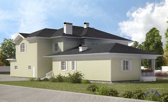 410-002-Л Проект двухэтажного дома, гараж, просторный загородный дом из поризованных блоков Курган | Проекты домов от House Expert