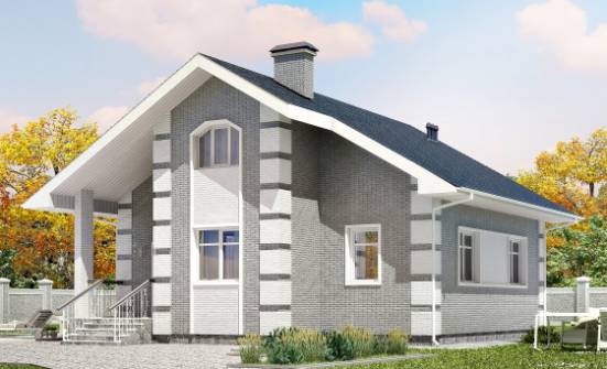 115-001-Л Проект двухэтажного дома мансардой, доступный коттедж из пеноблока Шадринск | Проекты домов от House Expert