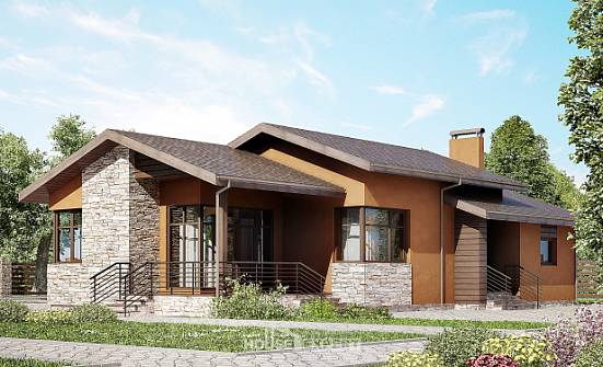 130-007-П Проект одноэтажного дома, доступный домик из поризованных блоков Далматово | Проекты домов от House Expert