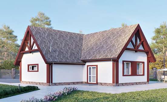 145-002-Л Проект гаража из арболита Шумиха | Проекты домов от House Expert