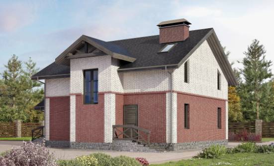 160-014-Л Проект двухэтажного дома, бюджетный загородный дом из твинблока Шумиха | Проекты домов от House Expert