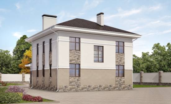 150-014-П Проект двухэтажного дома, небольшой домик из керамзитобетонных блоков Курган | Проекты домов от House Expert