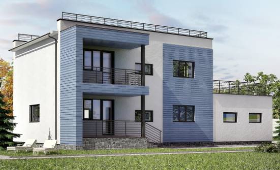 180-012-Л Проект двухэтажного дома и гаражом, просторный загородный дом из кирпича Далматово | Проекты домов от House Expert