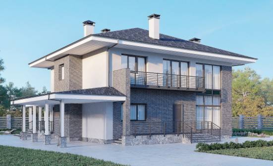 250-004-Л Проект двухэтажного дома, уютный домик из газосиликатных блоков Далматово | Проекты домов от House Expert