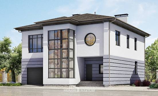 300-006-Л Проект двухэтажного дома, гараж, современный дом из кирпича Далматово | Проекты домов от House Expert