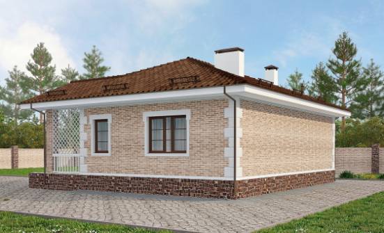 065-002-П Проект бани из кирпича Шадринск | Проекты одноэтажных домов от House Expert