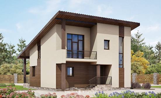 140-005-Л Проект двухэтажного дома с мансардой, доступный дом из керамзитобетонных блоков Шадринск | Проекты домов от House Expert
