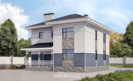 150-014-Л Проект двухэтажного дома, скромный домик из керамзитобетонных блоков Шадринск | Проекты домов от House Expert