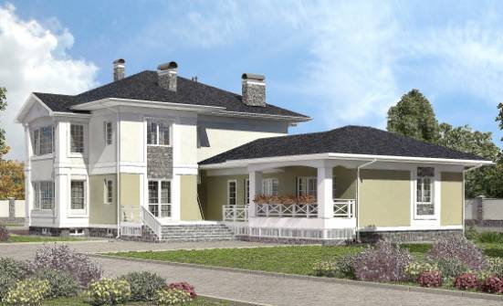 620-001-Л Проект трехэтажного дома и гаражом, уютный дом из газобетона Шадринск | Проекты домов от House Expert