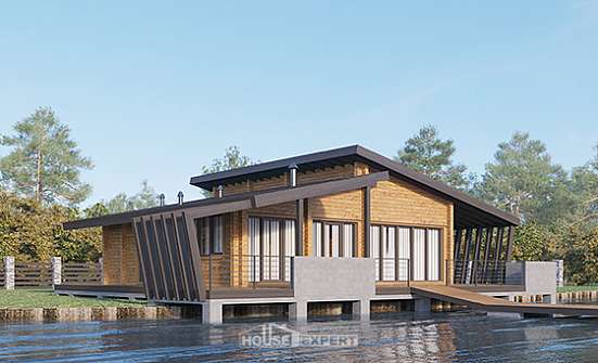 100-007-П Проект бани из бревен Далматово | Проекты домов от House Expert