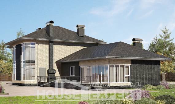 305-003-Л Проект двухэтажного дома, классический домик из блока Шадринск, House Expert
