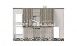 150-017-П Проект двухэтажного дома, современный дом из блока Шумиха, House Expert
