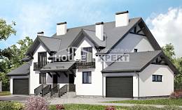 290-003-П Проект двухэтажного дома мансардой, красивый домик из арболита Далматово, House Expert