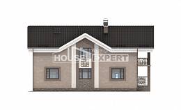 210-003-П Проект двухэтажного дома с мансардой, просторный коттедж из поризованных блоков Курган, House Expert