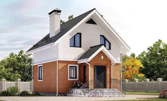 070-001-Л Проект двухэтажного дома мансардный этаж, экономичный дом из пеноблока Шумиха | Проекты домов от House Expert