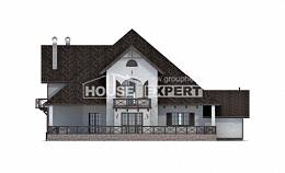 350-001-Л Проект двухэтажного дома мансардный этаж, гараж, большой дом из газобетона Курган, House Expert