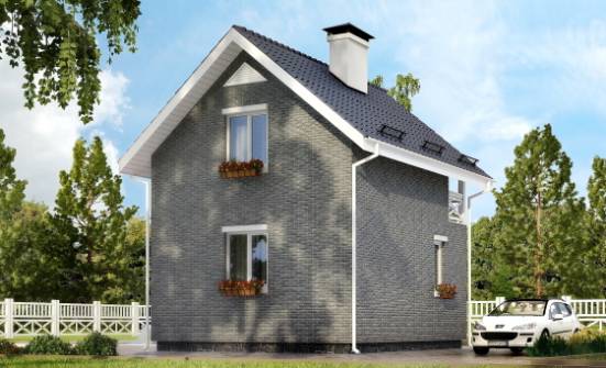045-001-П Проект двухэтажного дома мансардой, современный дом из бризолита Шумиха | Проекты домов от House Expert