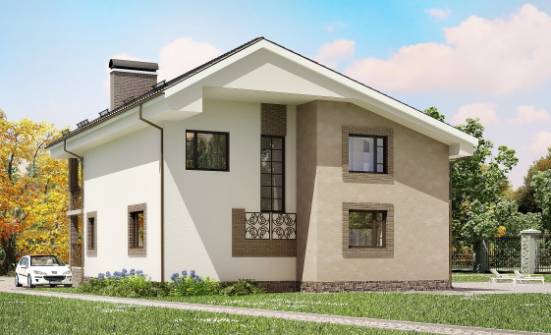 210-003-П Проект двухэтажного дома мансардный этаж, простой загородный дом из пеноблока Шадринск | Проекты домов от House Expert
