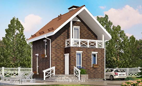 045-001-Л Проект двухэтажного дома мансардный этаж, современный загородный дом из теплоблока Шумиха | Проекты домов от House Expert