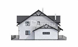 290-003-П Проект двухэтажного дома мансардой, уютный домик из теплоблока Шумиха, House Expert