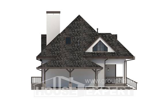 110-002-Л Проект двухэтажного дома с мансардным этажом, гараж, уютный загородный дом из твинблока Далматово, House Expert
