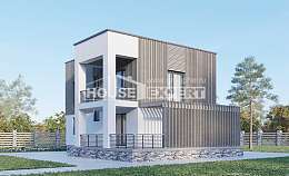 150-017-П Проект двухэтажного дома, современный дом из керамзитобетонных блоков Курган, House Expert