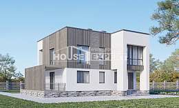 150-017-П Проект двухэтажного дома, классический загородный дом из арболита Курган, House Expert
