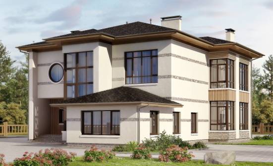 345-001-П Проект двухэтажного дома, классический домик из бризолита Далматово | Проекты домов от House Expert