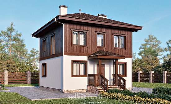 100-006-Л Проект двухэтажного дома, уютный дом из арболита Шадринск | Проекты домов от House Expert