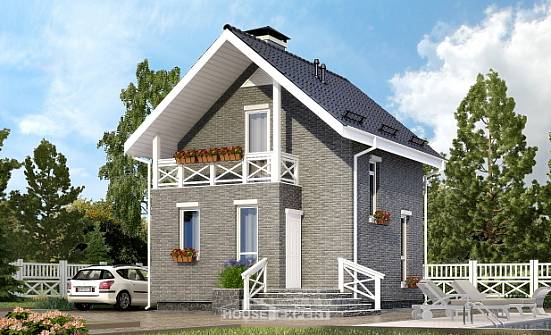 045-001-П Проект двухэтажного дома мансардой, современный дом из бризолита Шумиха | Проекты домов от House Expert