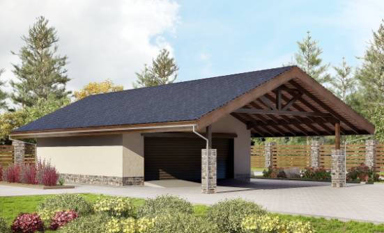 060-005-П Проект гаража из кирпича Шумиха | Проекты домов от House Expert