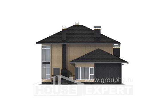 305-003-Л Проект двухэтажного дома, просторный коттедж из керамзитобетонных блоков Шадринск, House Expert