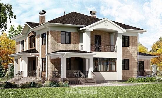 520-001-П Проект трехэтажного дома, просторный загородный дом из пеноблока Курган | Проекты домов от House Expert
